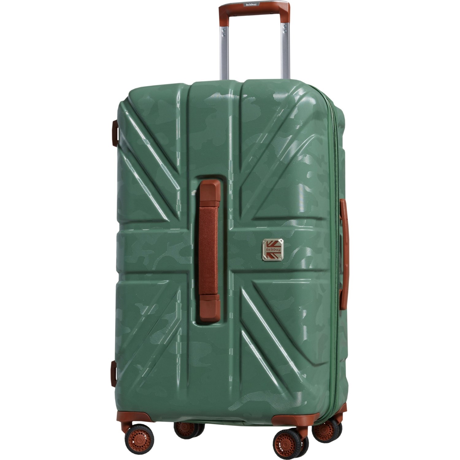 BritBag 27.9” Okavango Spinner Suitcase Hardside, Expandable, Green