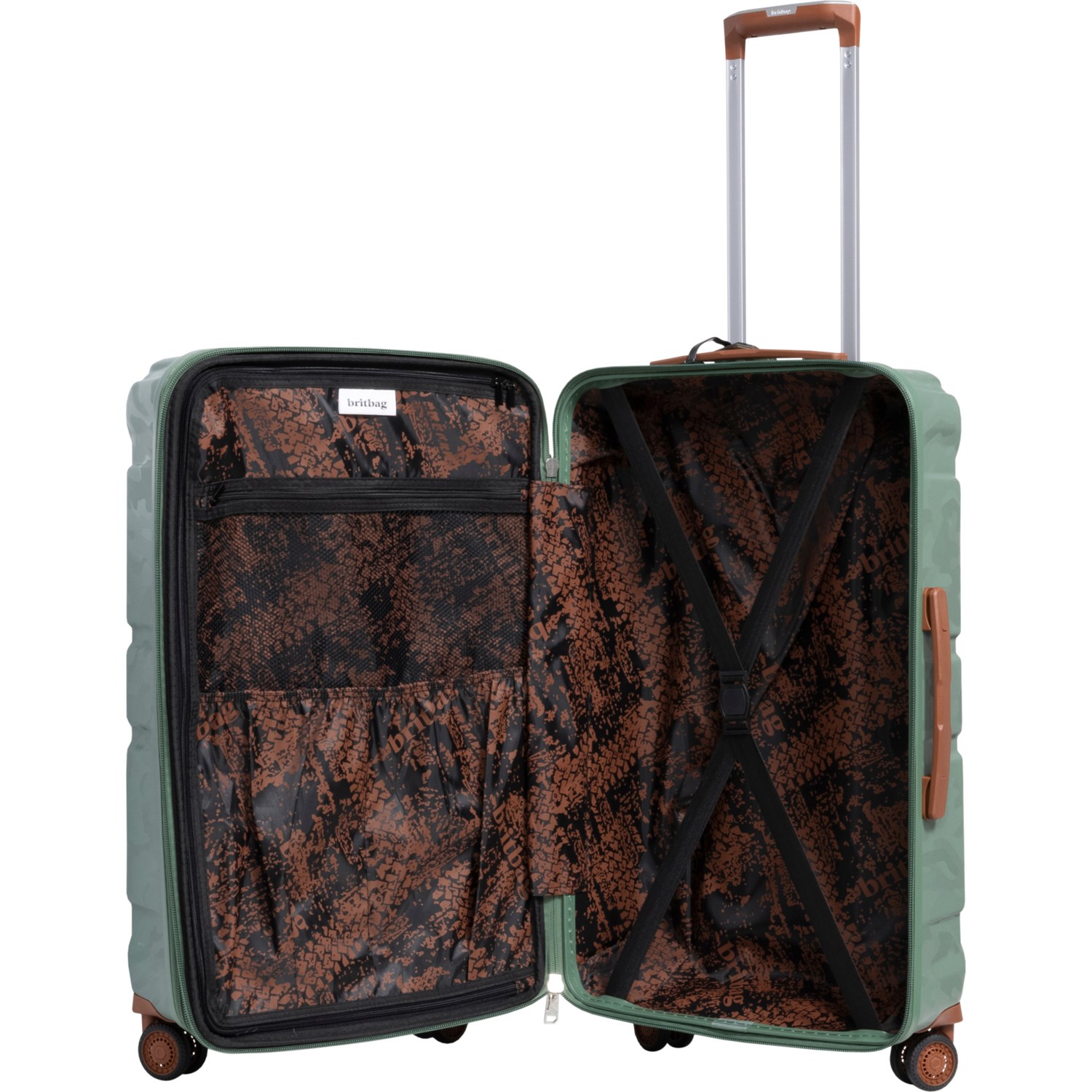 BritBag 27.9” Okavango Spinner Suitcase Hardside, Expandable, Green