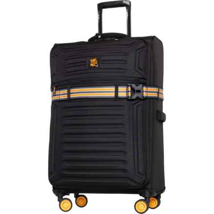 BritBag 28” Azerley Spinner Suitcase - Softside, Expandable, Black in Black