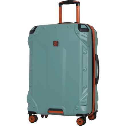 BritBag 28” Himalayas Spinner Suitcase - Hardside, Expandable, Iceberg Green-Apricot Orange in Iceberg Green/Apricot Orange