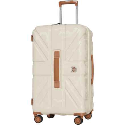 BritBag 28” Okavango Spinner Suitcase - Hardside, Expandable, White Cap Grey-Almond Trim in White Cap Grey/Almond Trim