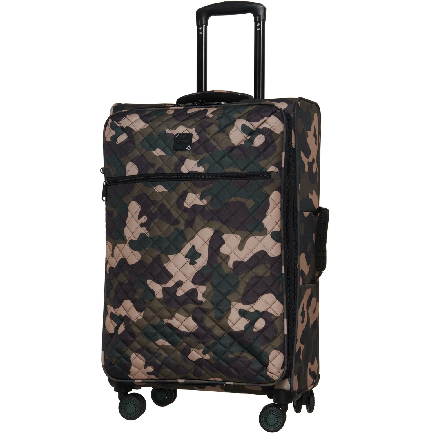 BritBag 28.1” Aberdare Spinner Suitcase - Softside, Expandable, Dark Brown Camo
