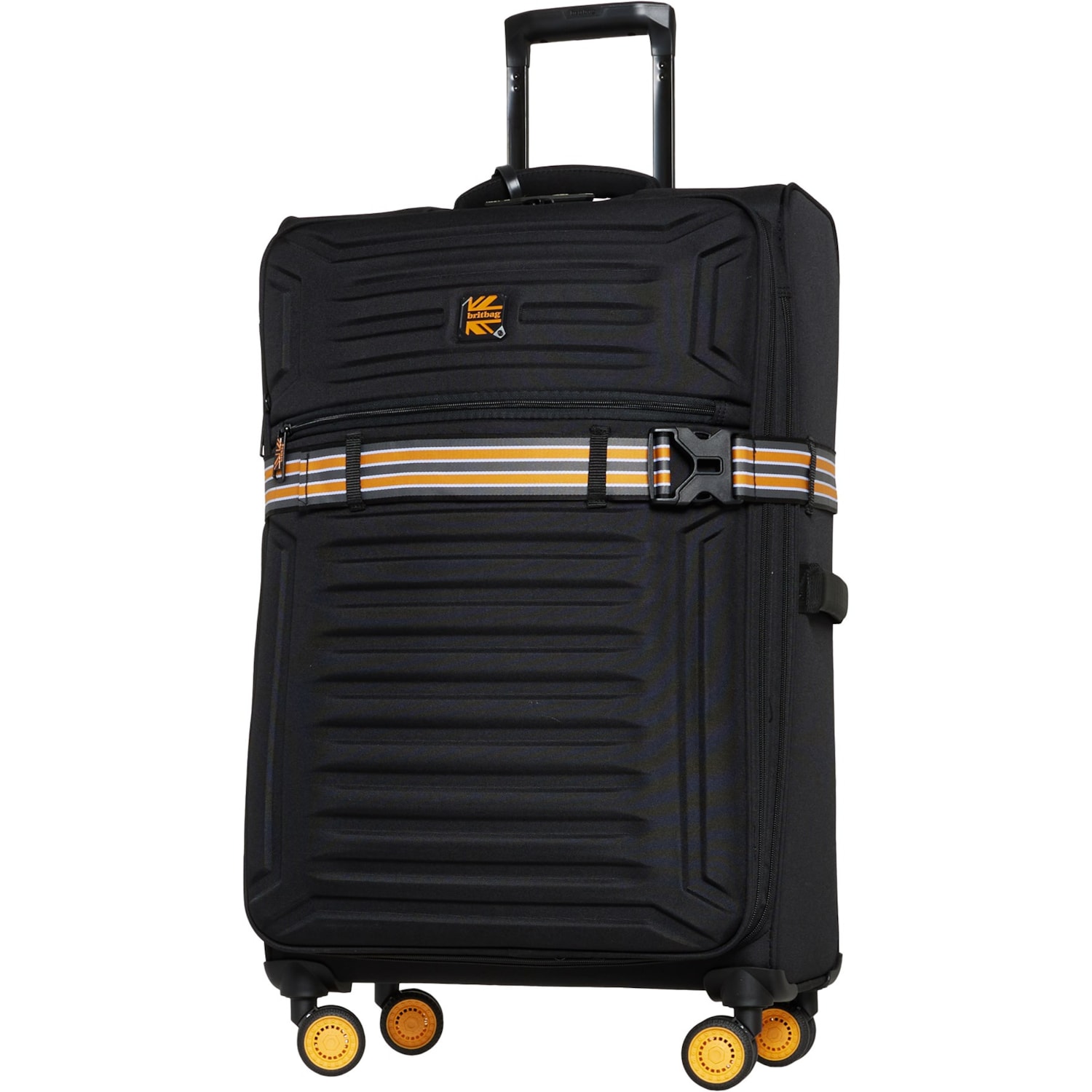 BritBag 28.3” Azerley Spinner Suitcase - Softside, Expandable, Black ...