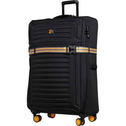 BritBag 31” Azerley Spinner Suitcase - Softside, Expandable, Black in Black