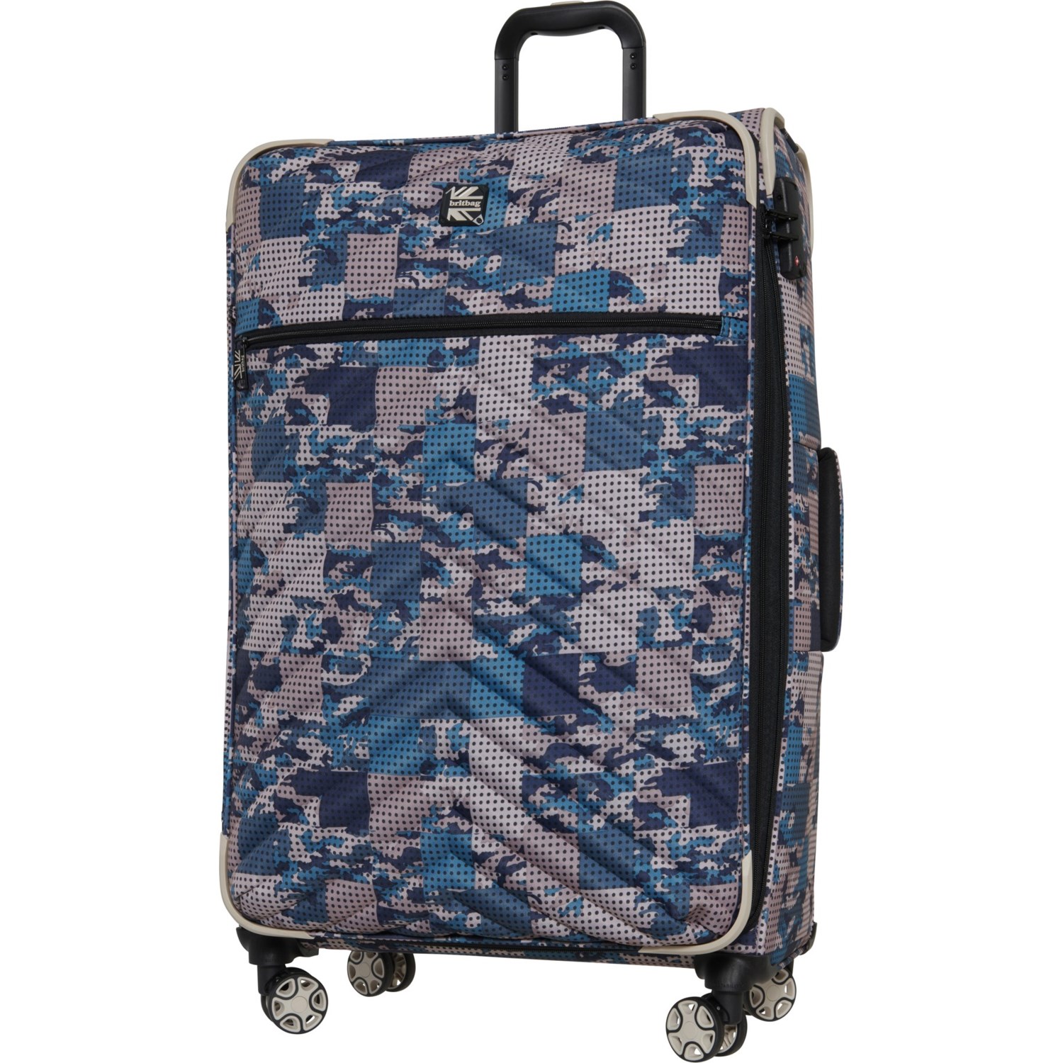 blue camo suitcase