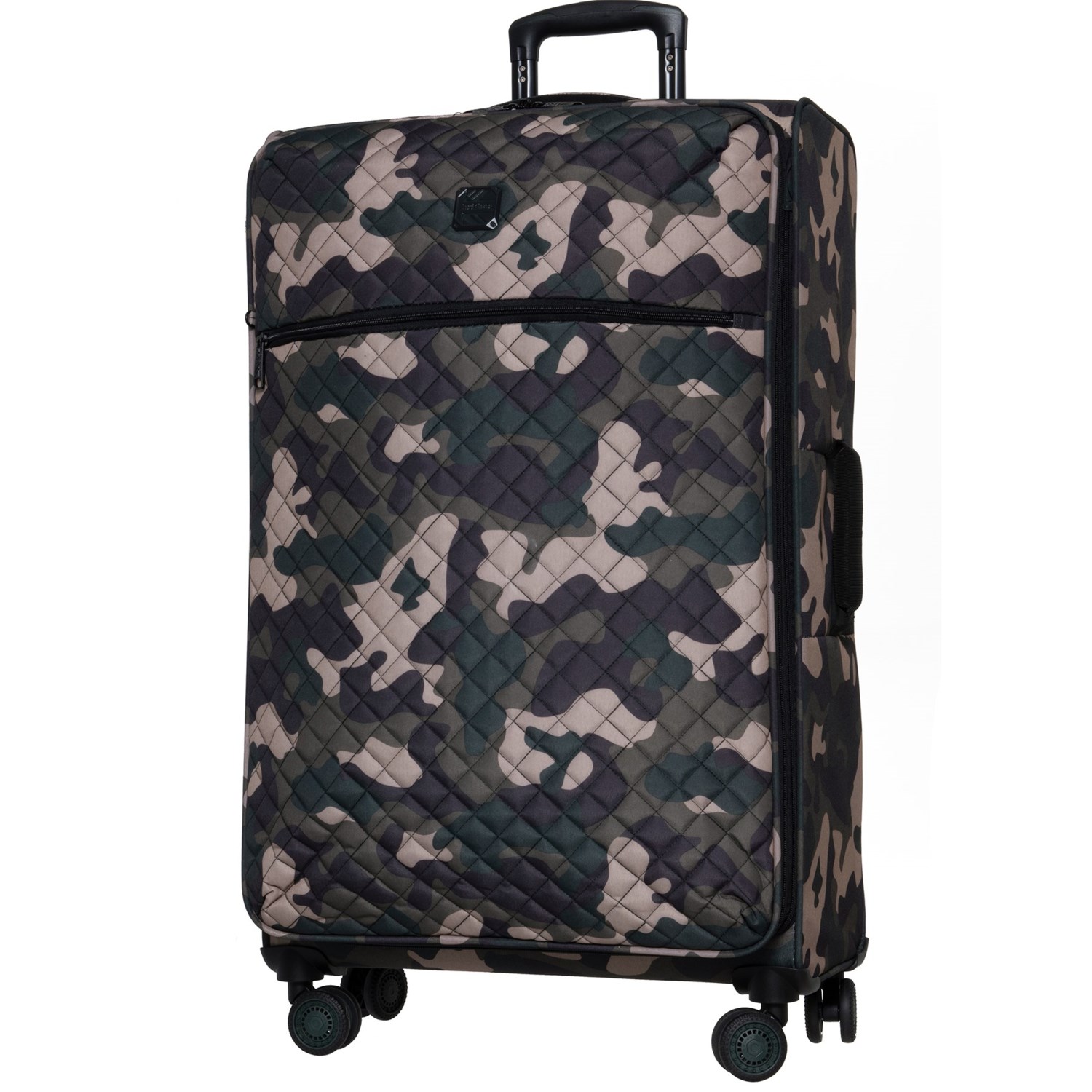 BritBag 31.7” Aberdare Spinner Suitcase - Softside, Expandable, Dark Brown Camo
