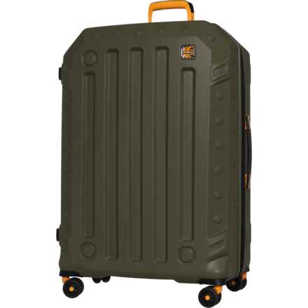 BritBag 32” Gannett Spinner Suitcase - Hardside, Expandable, Dark Olive-Cadium Yellow Highlights in Dark Olive/Cadium Yellow Highlights