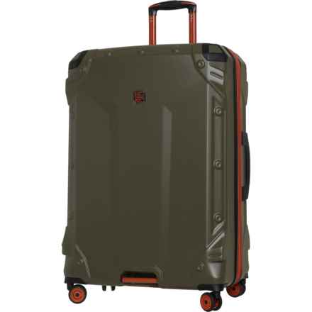 BritBag 32” Himalayas Spinner Suitcase - Hardside, Expandable, Dark Olive-Rust Trim in Dark Olive/Rust Trim