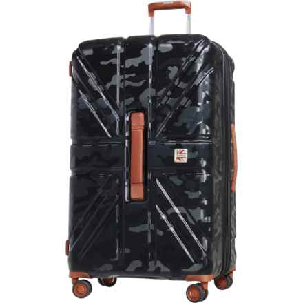 BritBag 32” Okavango Spinner Suitcase - Hardside, Expandable, Black in Black