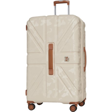 BritBag 32” Okavango Spinner Suitcase - Hardside, Expandable, White Cap Grey-Almond Trim in White Cap Grey/Almond Trim