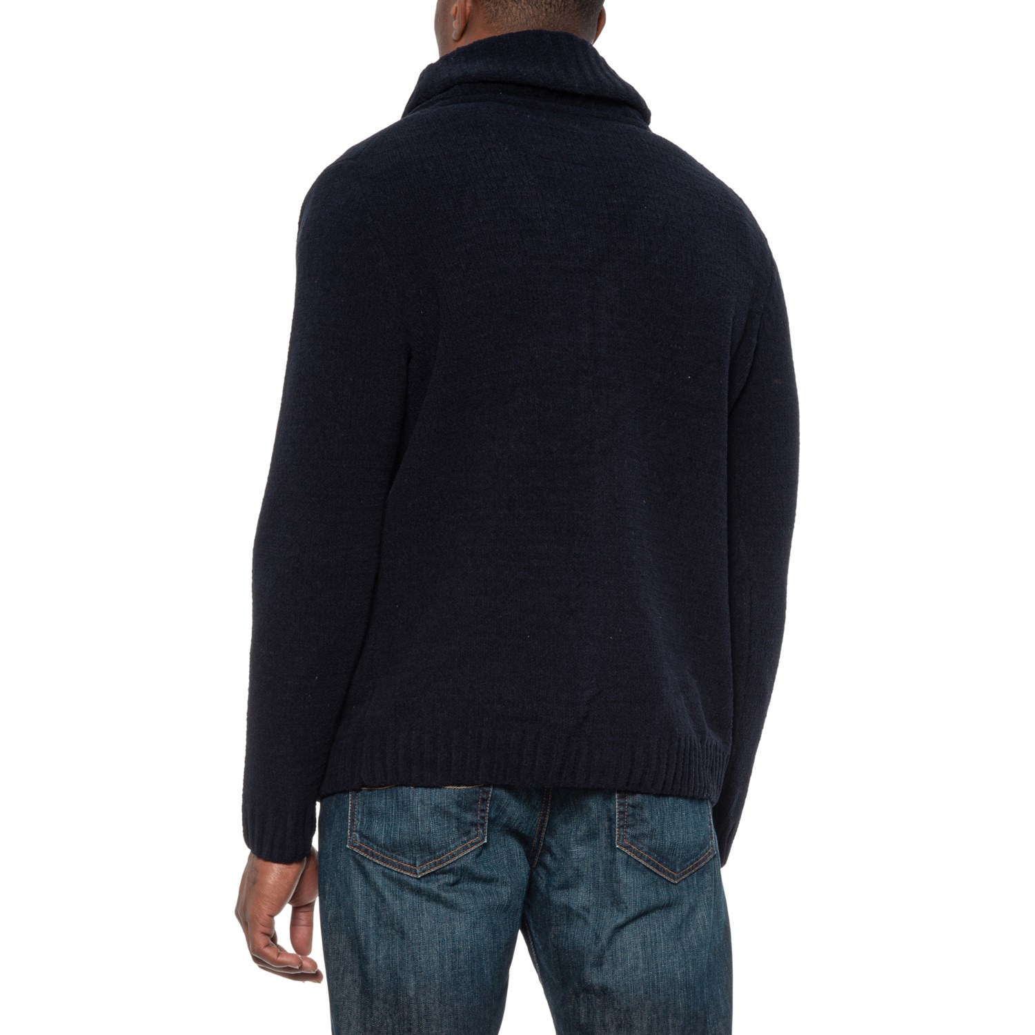 British Khaki Full-Button Chenille Cardigan Sweater (For Men) - Save 67%