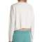 8443Y_4 Brodie Crop Sweatshirt - Cashmere, Drawstring Hem (For Women)