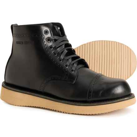 Broken Homme Shaun Boots - Leather (For Men) in Black Pullup