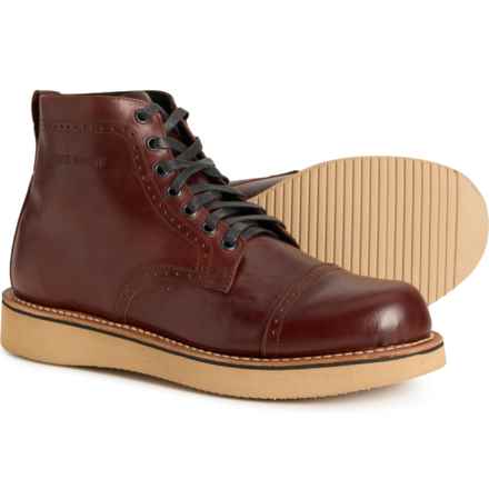 Broken Homme Shaun Boots - Leather (For Men) in Cognac Pullup