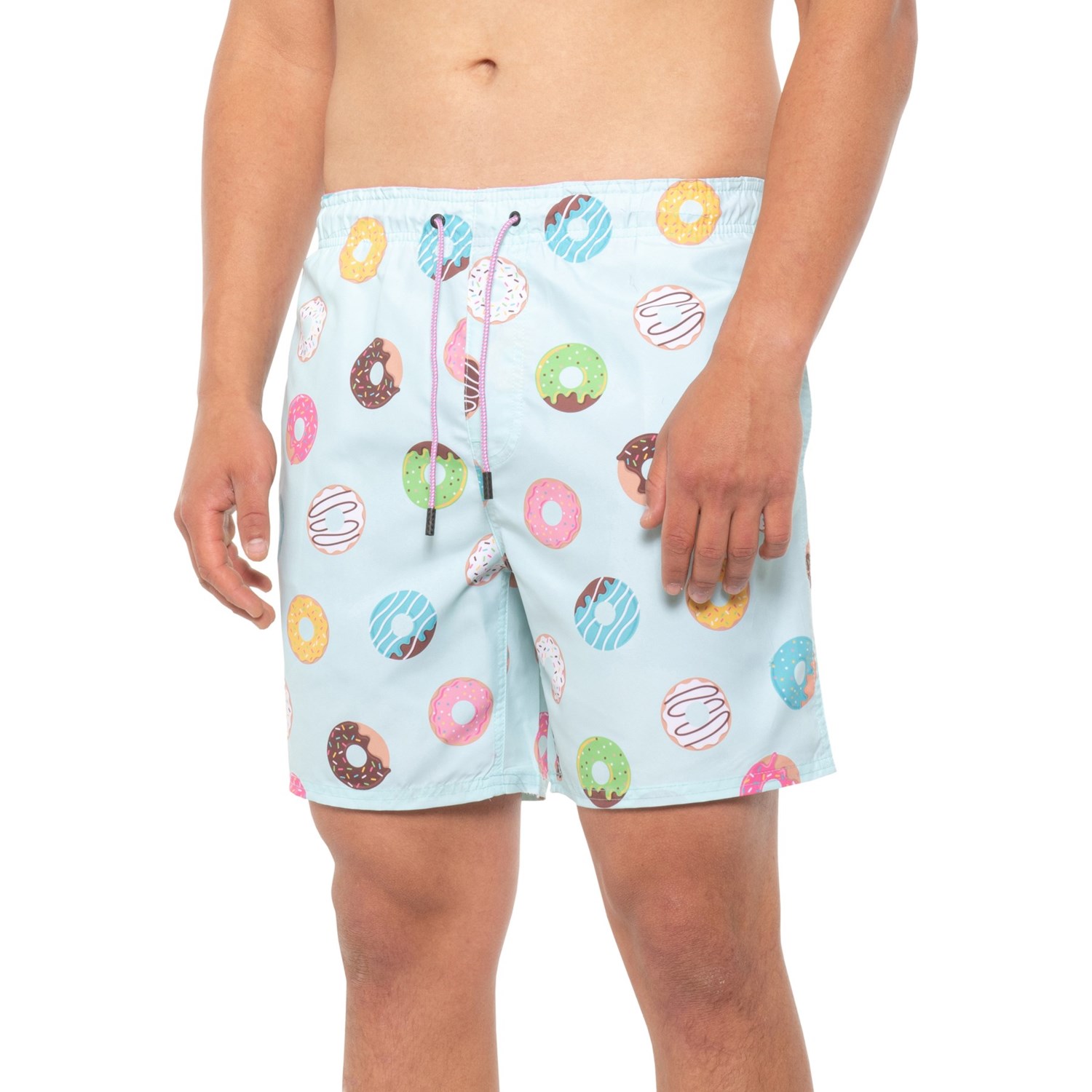Broken Threads Donut Pattern Swim Trunks (For Men) Save 44