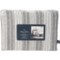 76YFY_2 Brooks Brothers Full-Queen 100% Linen Striped Duvet Set - Charcoal Stripe
