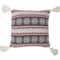 Brooks Brothers Nordic Snowflake Knit Throw Pillow - 20x20” in Red