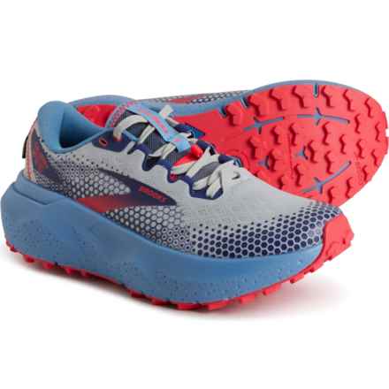 Brooks Caldera 6 Trail Running Shoes (For Women) in Oyster/Blissful Blue/Pink