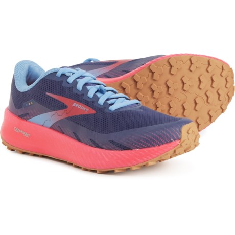 Brooks Catamount Trail Running Shoes (For Women) in Deep Cobalt/Diva Pink/Oyster Mushroom