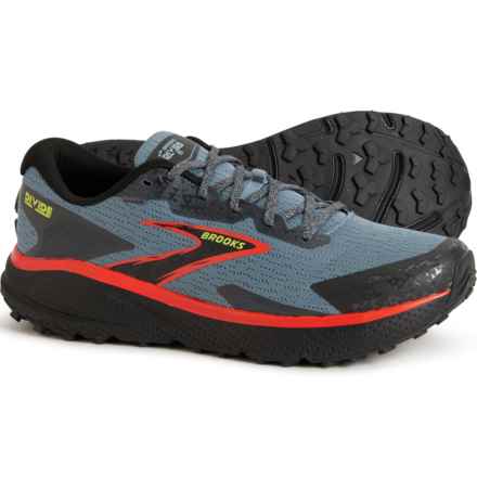 Brooks Divide 5 Trail Running Shoes (For Men) in Citadel/Ebony/Lime