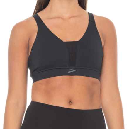Brooks Drive Plunge Run Sports Bra - High Impact in Black