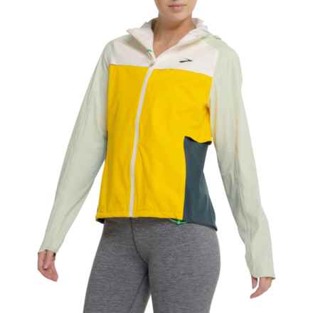 Brooks High Point Jacket - Waterproof in Lemon/Ecru/Glacier Green