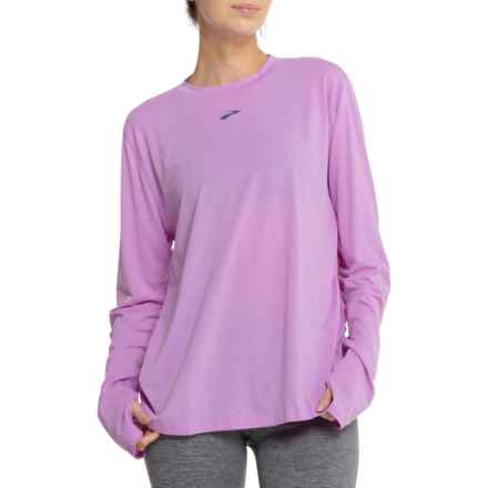 Brooks High Point T-Shirt - Long Sleeve in Bright Purple