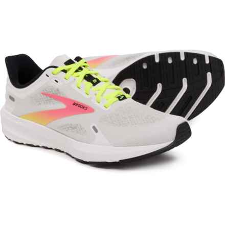 Brooks Launch 9 Running Shoes (For Men) in White/Pink/Nightlife