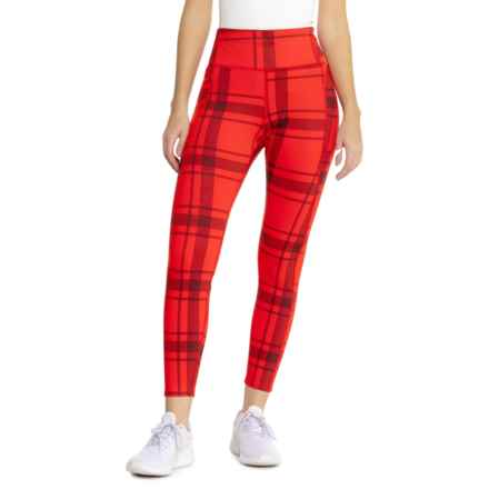 Brooks Moment Tights in Plaid/Run Merry 23