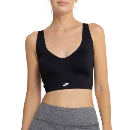 Brooks Strappy 2.0 Sports Bra - High Impact (For Women) in Black