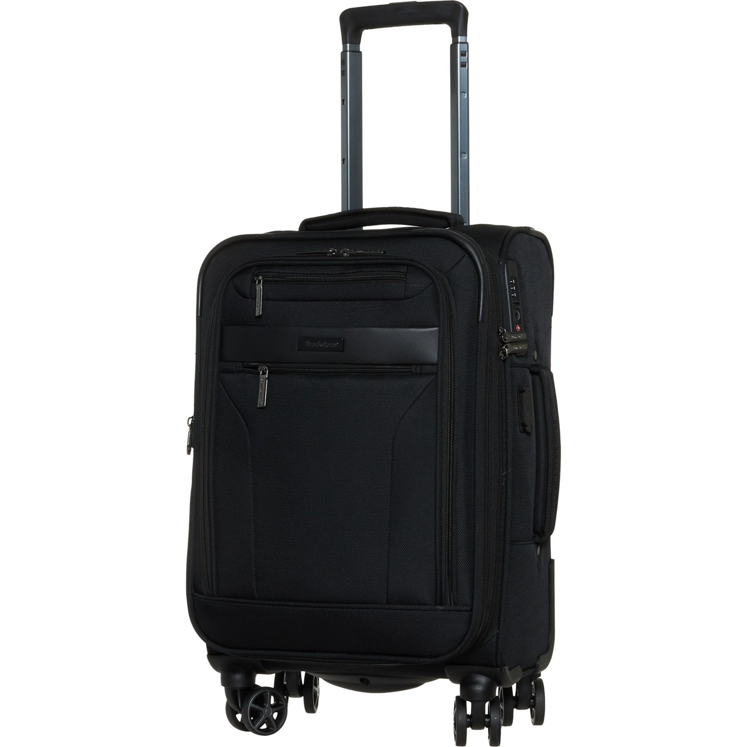 (取寄) ブルックストーン 21インチ ハーバー キャリーオン スピナー スーツケース - ソフトサイド, エクスパンダブル, ブラック Brookstone 21” Harbor Carry-On Spinner Suitcase - Softside, Expandable, Black  Black Brookstone 21” Harbor Carry-On Spinner Suitcase - Softside