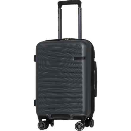 Brookstone 21” Nelson Carry-On Spinner Suitcase - Hardside, Expandable, Charcoal in Charcoal