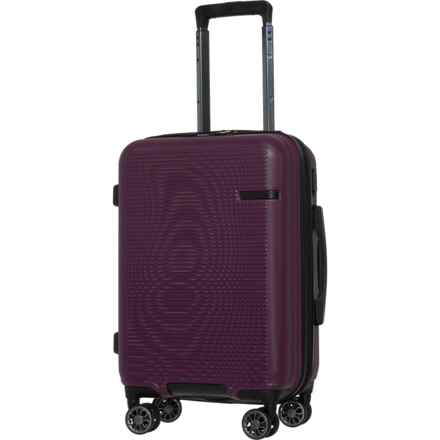 Brookstone 21” Nelson Carry-On Spinner Suitcase - Hardside, Expandable, Plum in Plum
