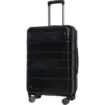 Brookstone 25” Westley Spinner Suitcase - Hardside, Expandable, Black in Black