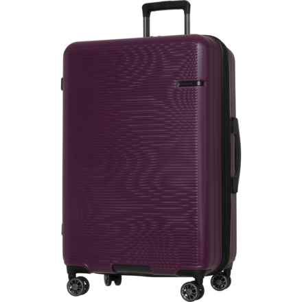 Brookstone 29” Nelson Spinner Suitcase - Hardside, Expandable, Plum in Plum