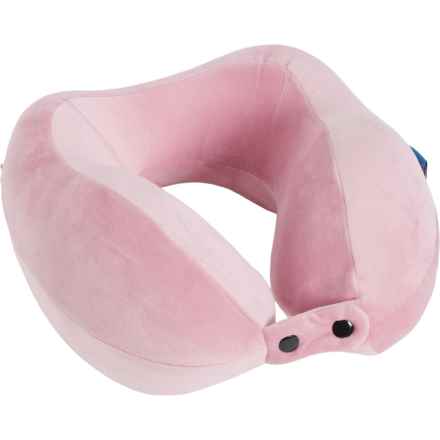 Brookstone Contoured Memory Foam Neck Pillow in Lilac Ice