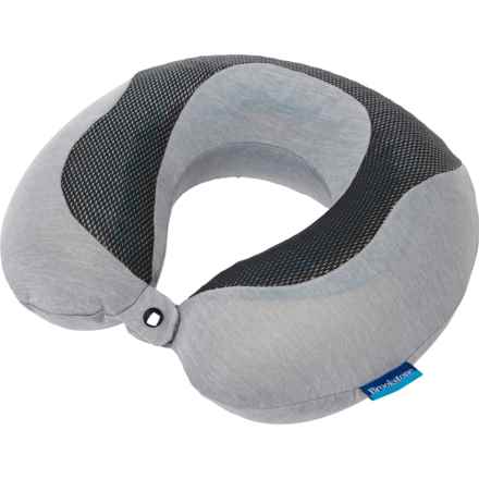 Brookstone Cool Touch Memory-Foam Neck Pillow in Dark Grey