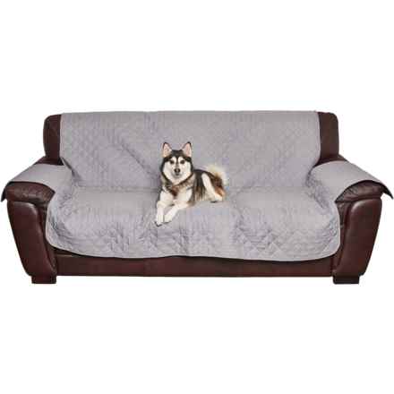 Brookstone Premium Sofa Cover - Reversible, 75x110” in Gray/Black