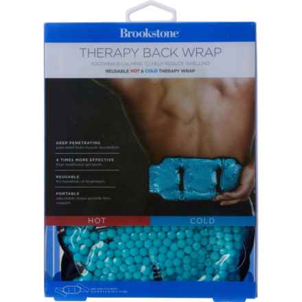 Brookstone Silica Pearls Therapeutic Back Wrap in Blue/Black