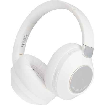 Brookstone Sonic Seclude Active Noise-Cancelling Wireless Headphones in White