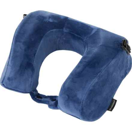 Brookstone Support Flex Memory-Foam Neck Pillow in Blue