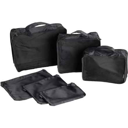 Brookstone Travel Packing Cube Set - 6-Piece, Black in Black