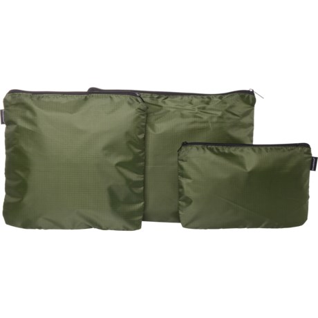 Brookstone Travel Packing Pouch Set - 3-Piece, Olive in Olive
