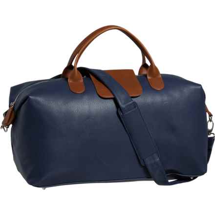 BROUK AND CO Alpha Duffel Bag - Blue-Tan in Blue/Tan