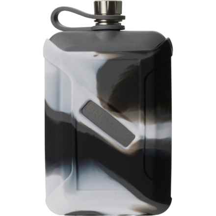 BruMate Liquor Canteen - 8 oz. in Black/Gray/White Swirl