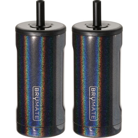 BruMate Straw Tumbler - 2-Pack,12 oz. in Glitter Charcoal