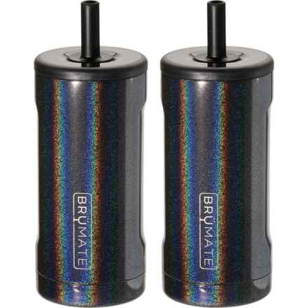 BruMate Straw Tumbler - 2-Pack,12 oz. in Glitter Charcoal
