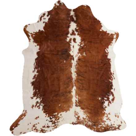 BS Trading Cowhide Area Rug - 5’6”x7’6” in Brown Brindle