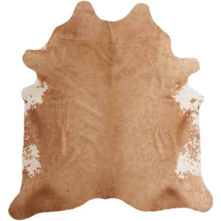 BS Trading Cowhide Area Rug - 5’6”x7’6” in Brown W/ White