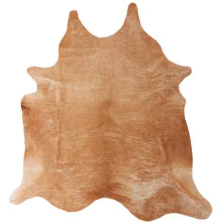 BS Trading Cowhide Area Rug - 5’6”x7’6” in Golden Brown Brindle